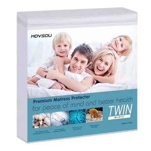 Waterproof Mattress Protector Twin Size - Cotton Hypoallergenic Breathable Mattress Pad Cover